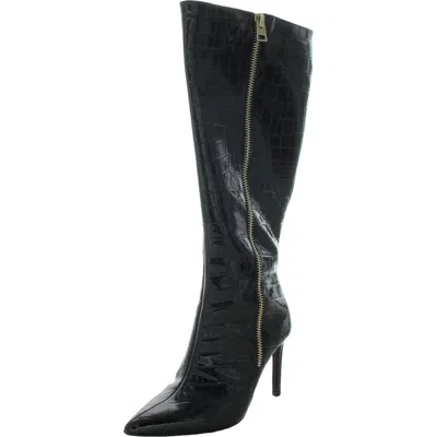 Inc Sabrinaap2xwc Womens Extra Wide Calf Manmade Knee-high Boots In Black