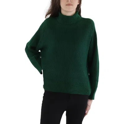 Bcbgeneration Womens Knit Mock Turtleneck Sweater In Green