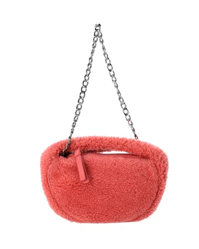 By Far Baby Cush Bag In Pink Shearling In Pink