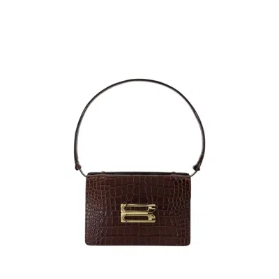 Victoria Beckham The Dorian Crossbody - Leather - Brown In Brown