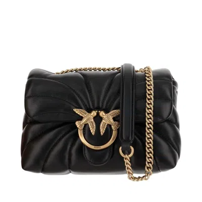 Pinko Mini Love Puff Butterfly Bag In Black