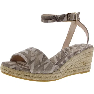Eric Michael Orly Womens Printed Suede Espadrilles In Grey