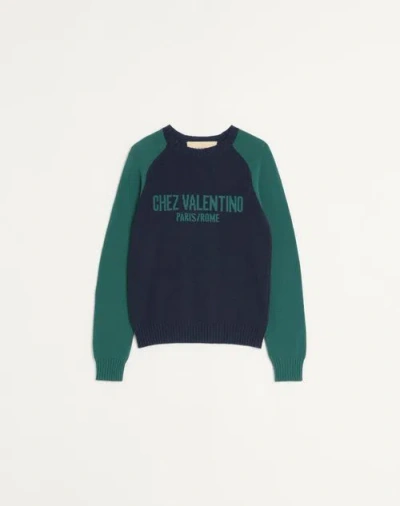 Valentino Garavani  Garavani 'chez ' Jersey In Blue/green