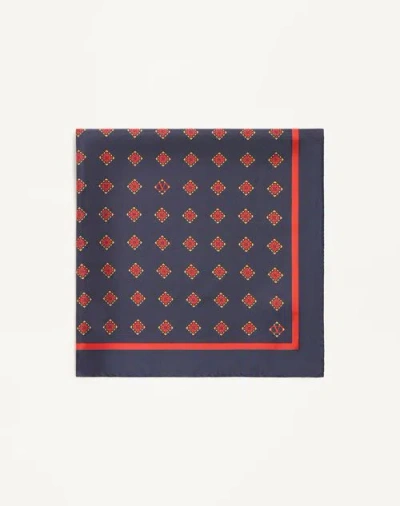 Valentino Opticool Silk Scarf In Blue