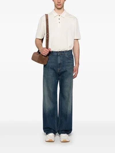 Dolce & Gabbana Logo-patch Jeans In Blue