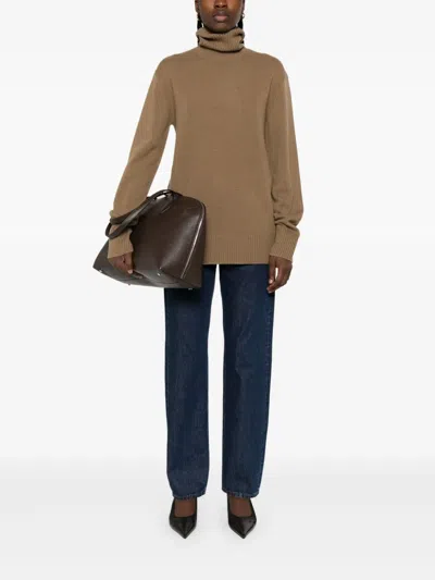 Totême Toteme Women Jeans With Logo Application In Blue