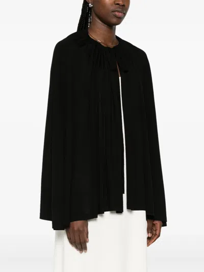 Totême Drawstring Cape In Black
