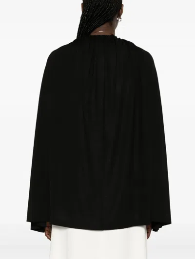 Totême Drawstring Cape In Black