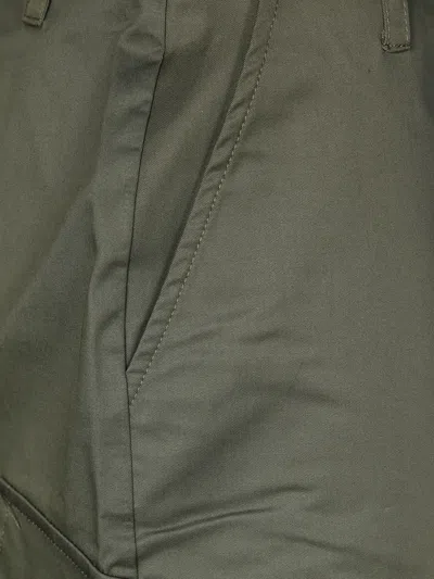 Alpha Studio Cotton-blend Trousers In Green