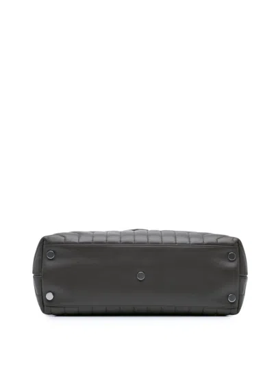Pre-owned Saint Laurent 2017 Large Leather Monogram Matelasse Loulou Shoulder Bag In Grey