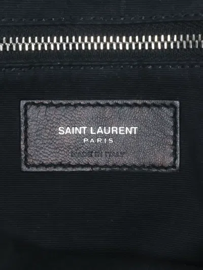 Pre-owned Saint Laurent 2017 Large Leather Monogram Matelasse Loulou Shoulder Bag In Grey