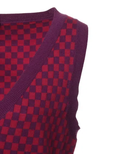 Pre-owned Louis Vuitton 1990-2010s Checkerboard Vest In Purple