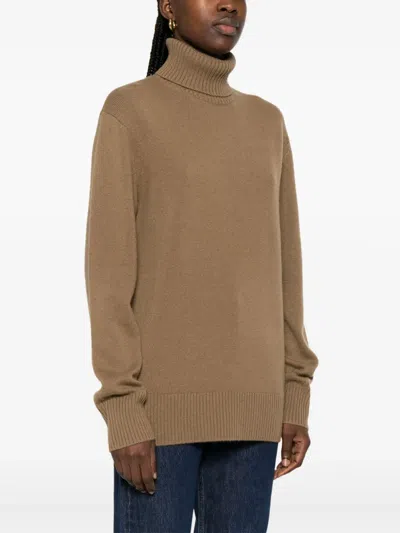 Totême Toteme Cashmere Turtle-neck Jumper In Brown