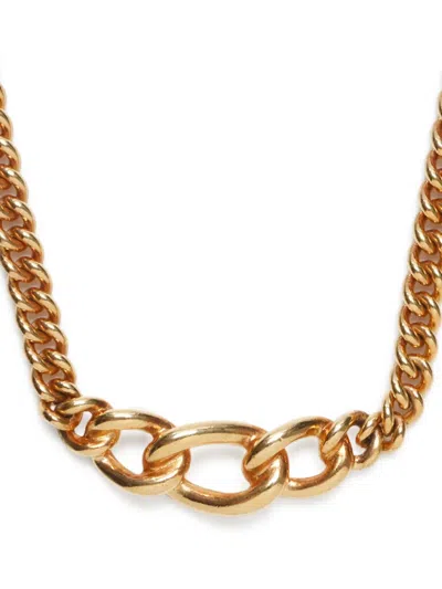 Pre-owned Dior 1990-2015 Chain-detail Necklace In Gold