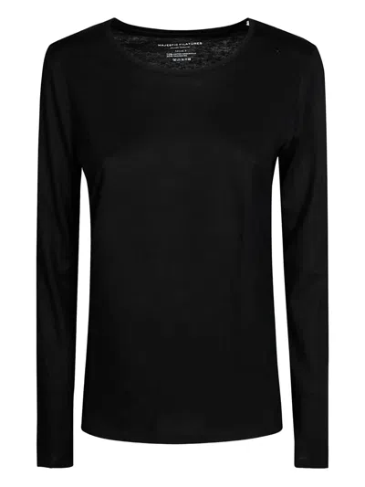 MAJESTIC COTTON-CASHMERE T-SHIRT 