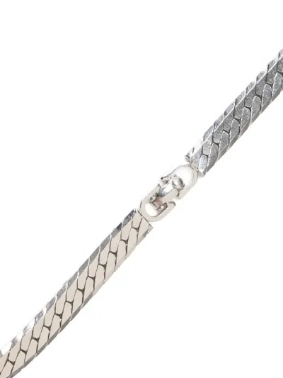Pre-owned Dior 1995-2015 Crystal-embellished Necklace In Silver