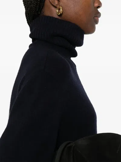 Totême Double-knit Turtleneck Sweater In Blue