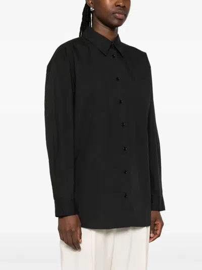Totême Toteme Women Organic Cotton Shirt In Black