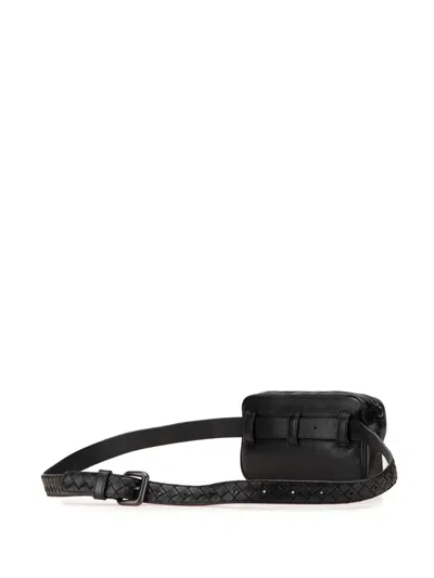 Pre-owned Bottega Veneta 2012-2024 Nappa Intrecciato Belt Bag In Black