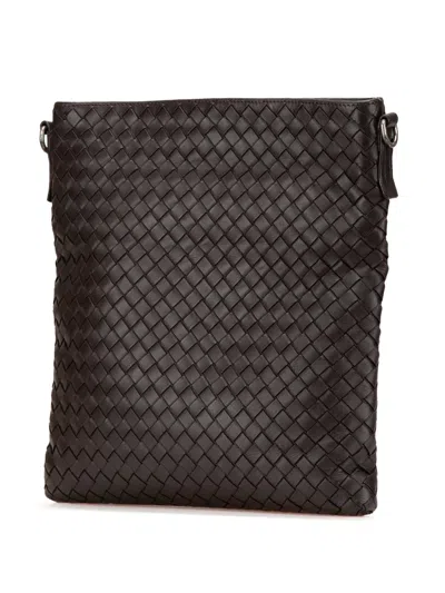 Pre-owned Bottega Veneta 2012-2024 Nappa Intrecciato Crossbody Bag In Brown