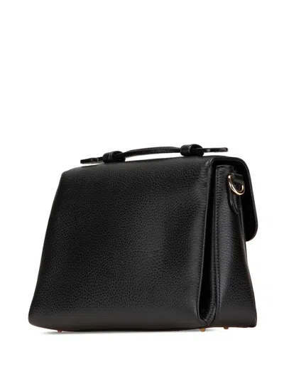 Pre-owned Gucci 2000-2015 Small Dollar Calf Interlocking G Satchel In Black