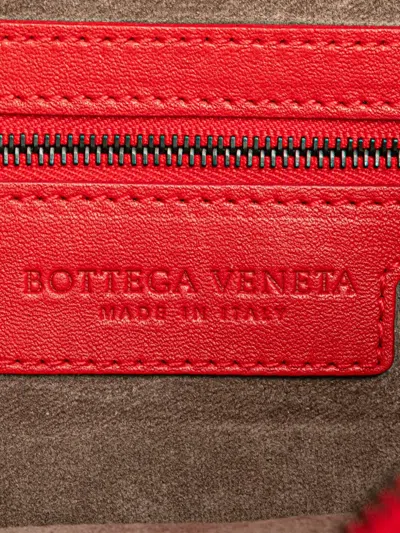 Pre-owned Bottega Veneta 2012-2024 Small Nappa Intrecciato Veneta Hobo Bag In Red