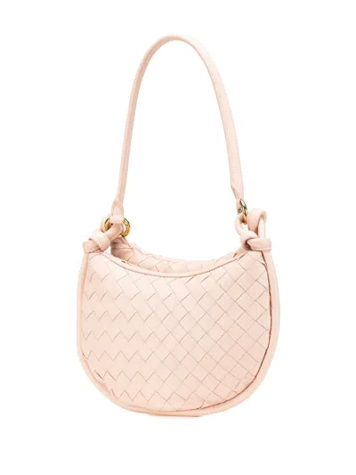 Pre-owned Bottega Veneta 2012-2024 Small Nappa Intrecciato Gemelli Shoulder Bag In Pink