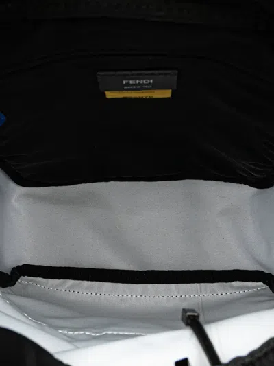 Pre-owned Fendi 2010-2024 Medium Econyl Santander Cuoio Roma Ness Backpack In Blue