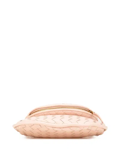 Pre-owned Bottega Veneta 2012-2024 Small Nappa Intrecciato Gemelli Shoulder Bag In Pink
