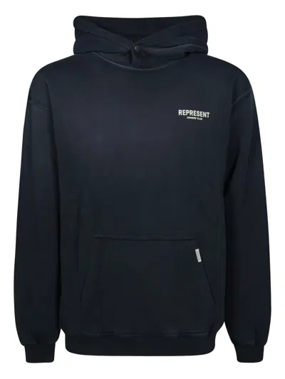 Represent Relaxed Fit Hoodie With Graphic Back And Subtle Logo In Blue