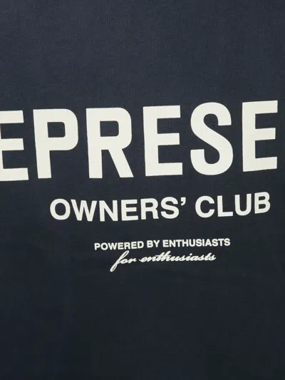 Represent Relaxed Fit Hoodie With Graphic Back And Subtle Logo In Blue
