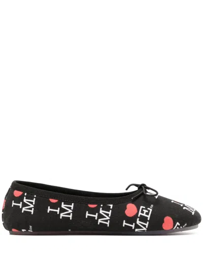 Ashley Williams I Heart Me Melody Ballerina Shoes In Black