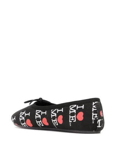 Ashley Williams I Heart Me Melody Ballerina Shoes In Black