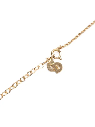 Pre-owned Dior 1990-2015 Logo-pendant Necklace In Gold