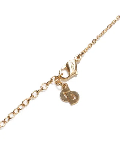 Pre-owned Dior 1990-2015 Logo-engraved Pendant Necklace In Gold