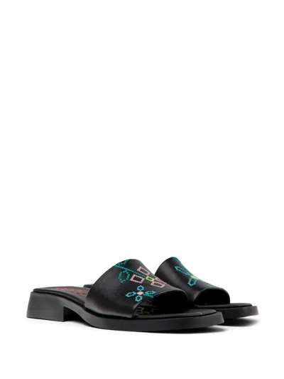 Camper X Twins Dana Sandals In Black