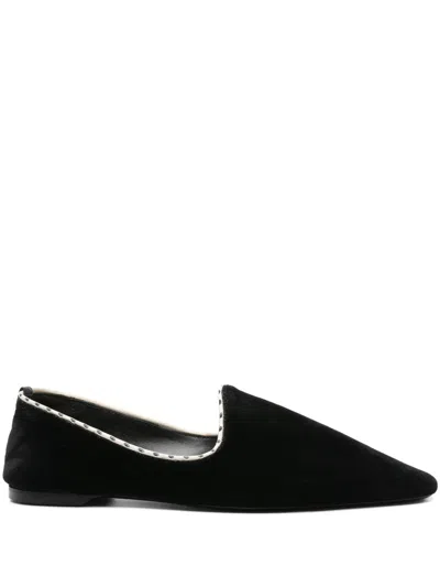 Totême Toteme Women Velvet Ballerinas In Black