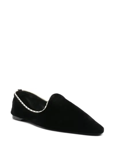 Totême Toteme Women Velvet Ballerinas In Black