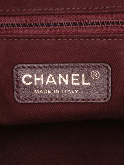 Pre-owned Chanel 2014-2015 Cc Quilted Lambskin Pin Tuck Tote Bag In Grey