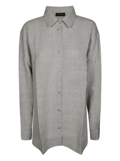 The Andamane Oversize Georgian Shirt Chest Pocket In Grey