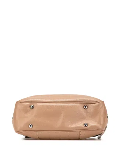 Pre-owned Chanel 2004-2005 Choco Bar Caviar Button Handbag In Brown