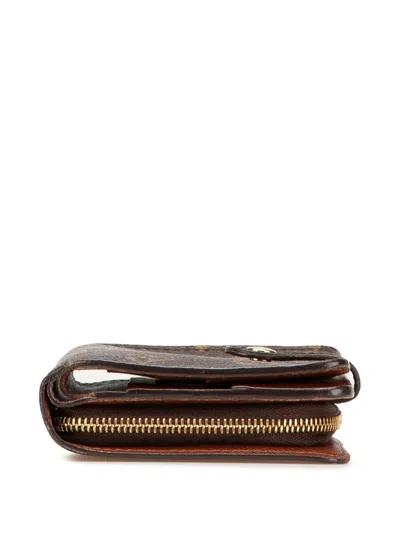 Pre-owned Louis Vuitton 2006 Monogram Bi-fold Compact Wallet Small Wallets In Brown