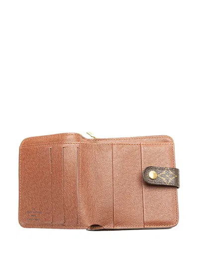 Pre-owned Louis Vuitton 2006 Monogram Bi-fold Compact Wallet Small Wallets In Brown