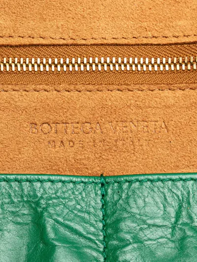 Pre-owned Bottega Veneta 2012-2024 Medium Calfskin Maxi Intrecciato Arco Slouch Tote Bag In Green