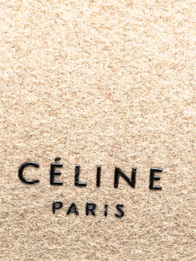 Pre-owned Celine 2016 Mini Felt Belt Bag Satchel In Brown