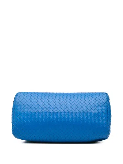 Pre-owned Bottega Veneta 2012-2024 Medium Nappa Intrecciato Roma Tote Bag In Blue