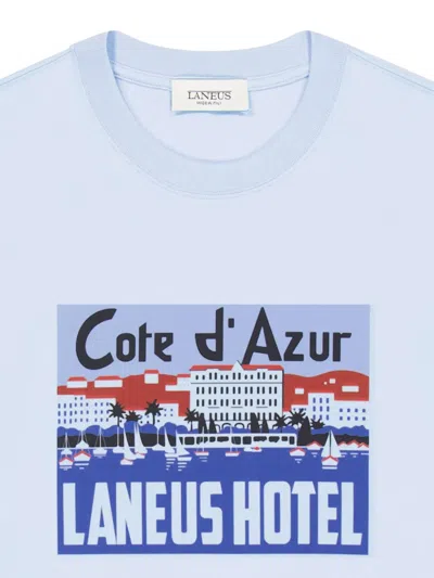 Laneus Graphic-print T-shirt In Blue