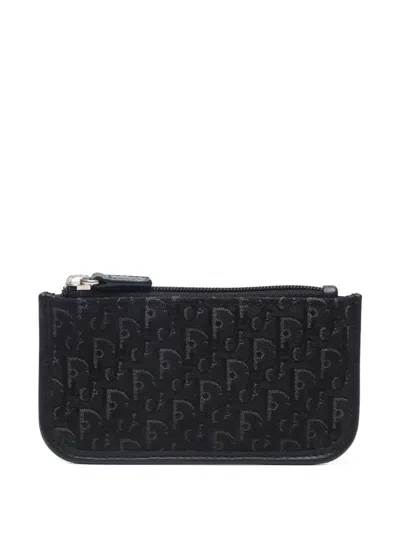 Pre-owned Dior 2000-2020 Logo-debossed Wallet In Black