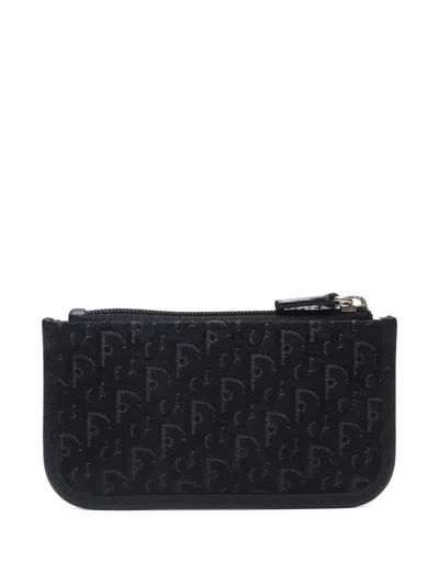 Pre-owned Dior 2000-2020 Logo-debossed Wallet In Black