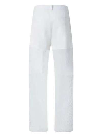 Pinko Printed Transparent Long Trousers In White